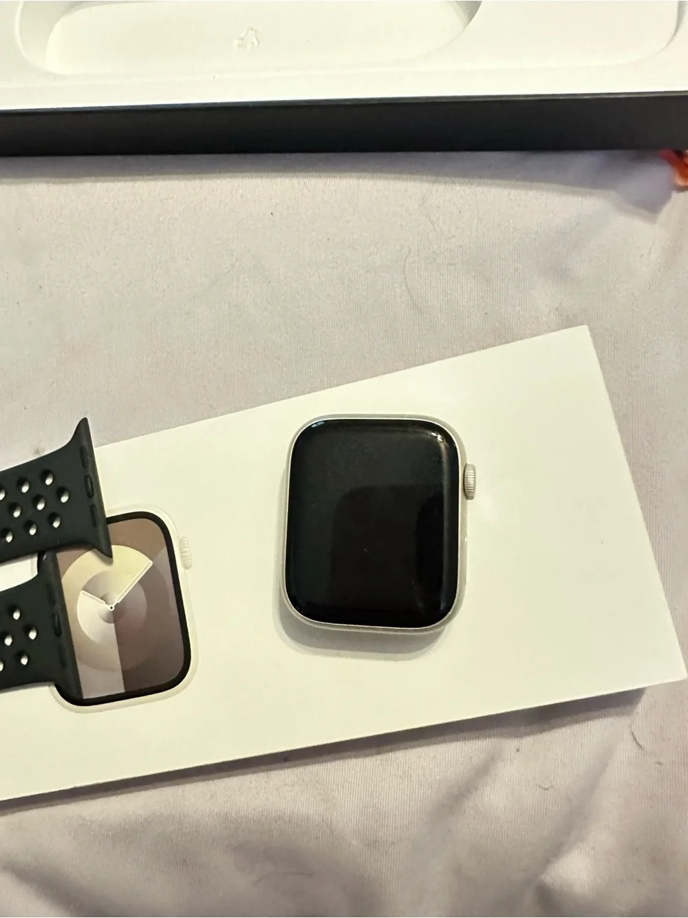 Apple Watch Silver Smartwatch with Black Display